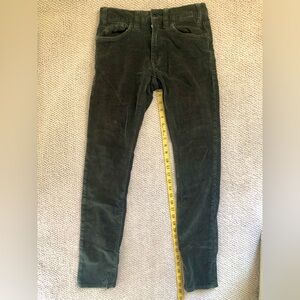 Hurley green corduroy pants 28